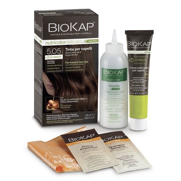 Bios Line BioKap Nutricolor Делікатна 10 хв. 5.05 Castano Nocciola 135 мл NDR00505 фото
